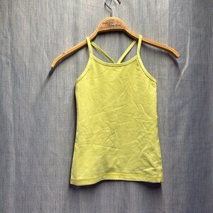 Lululemon Ivivva yellow razor back tank top size 8 girls